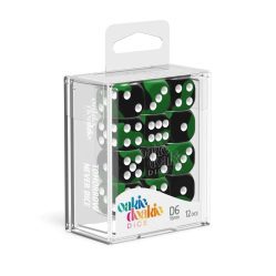 Dice Set - D6 (12) - Glow in the Dark - Biohazard