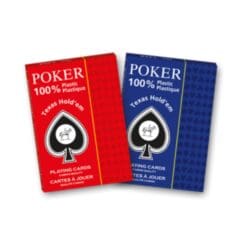 Playing Cards - Single - Poker 100% Plastic Texas Hold em (Red or Blue)