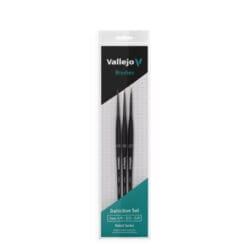 Vallejo Brushes - Detail - Definition Set - Synthetic Fibers (Sizes 4/0 & 3/0 & 2/0)