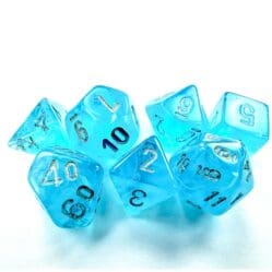 Dice Set - 4-20 - Mini Luminary Sky w/Silver