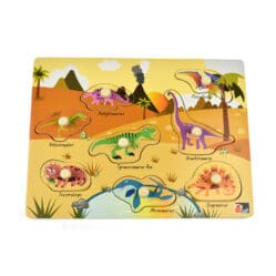 2 in 1 Dinosaur Peg Puzzle