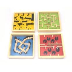 Mini Labyrinth Brainteaser Puzzle - 4 Assorted