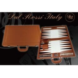 Backgammon - 15in Tan PU Leather