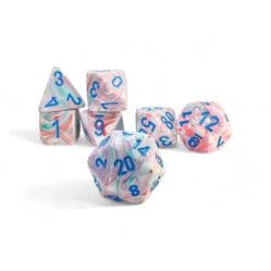 Mega-hedral Dice - 7D Festive Pop Art/Blue Set