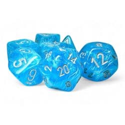 Mega-hedral Dice - 7D Luminary Sky/Silver Luminary Set